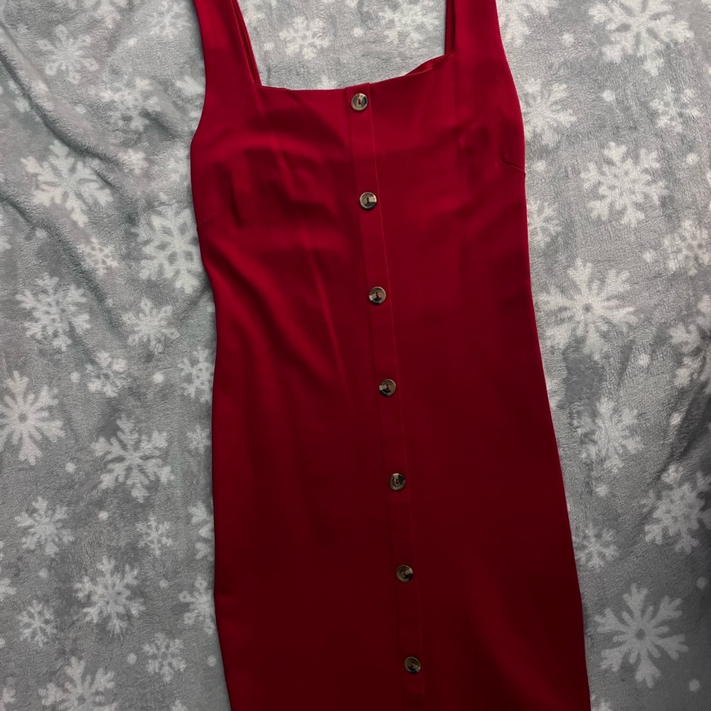 A bright red dress